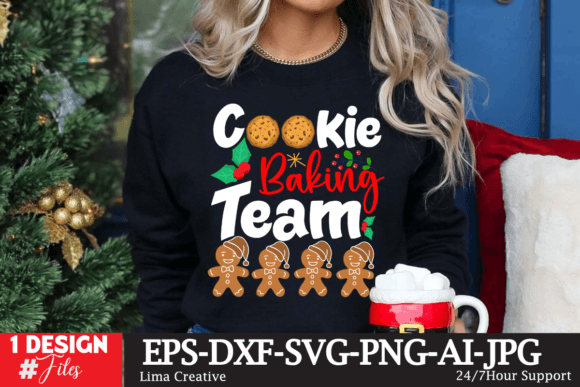 Get Festive with the Cookie Baking Team T-shirt Design