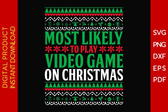 Play Video Game on Christmas Ugly Design: A Festive SVG Collection