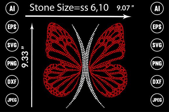 Sparkle and Shine: Unleash Creativity with Butterfly Rhinestone Template Design